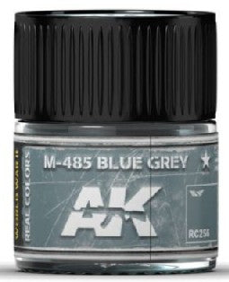AK Interactive RC256 Real Colors: M485 Blue Grey Acrylic Lacquer Paint 10ml Bottle