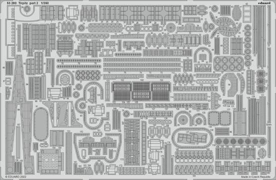 Eduard 53280 1/350 Ship- Tirpitz Part 2 for TSM