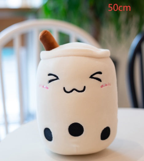 Plush Boba Tea Pillow – Soft Stuffed Bubble Tea Cup Cushion Gift