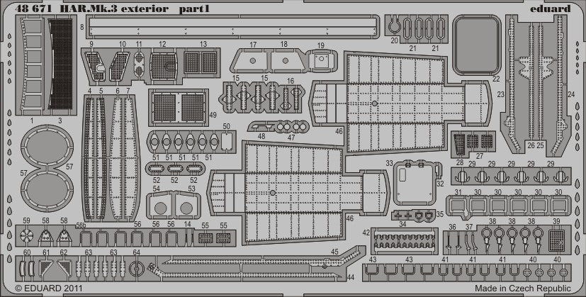 Eduard 48671 1/48 Aircraft- HAR Mk 3 Exterior for HSG