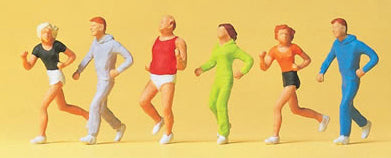 Preiser 14078 HO Scale Recreation & Sports -- Joggers pkg(6)
