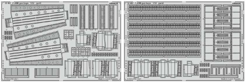 Eduard 32467 1/32 Aircraft- P40M Gun Bays for TSM