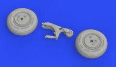 Eduard 648693 1/48 Aircraft- A6M2 Wheels for EDU (Mask & Resin)