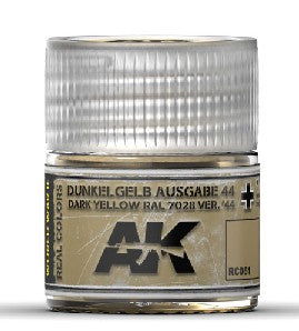 AK Interactive RC61 Real Colors: 44 Dark Yellow RAL7028 Acrylic Lacquer Paint 10ml Bottle