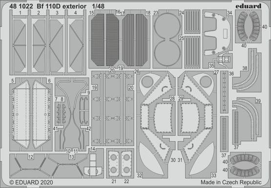 Eduard 481022 1/48 Aircraft- Bf110D Exterior for DML