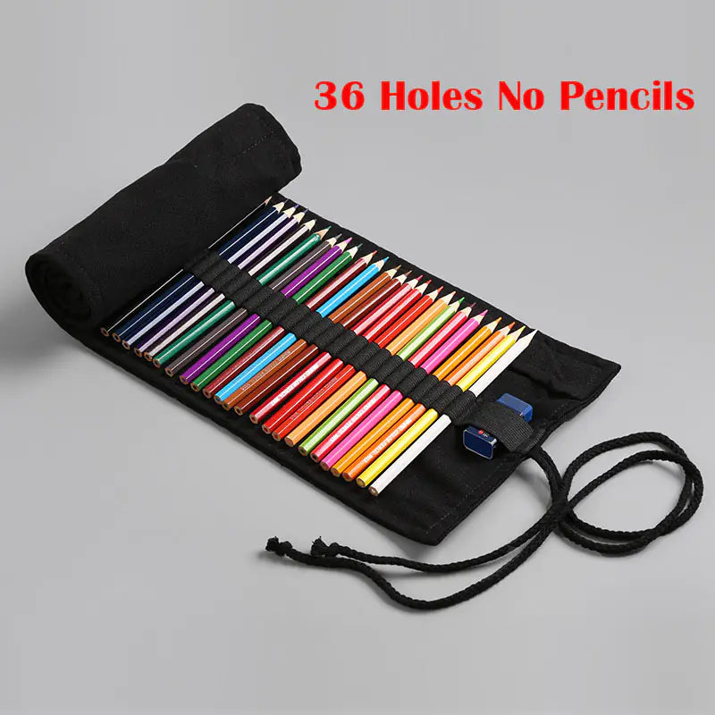 Handmade Canvas Pencil Roll for Art Supplies (Various Sizes)