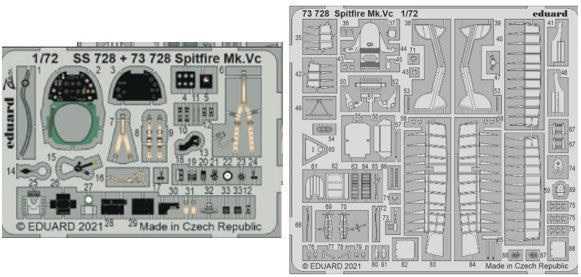 Eduard 73728 1/72 Aircraft- Spitfire Mk Vc for ARX (Painted)