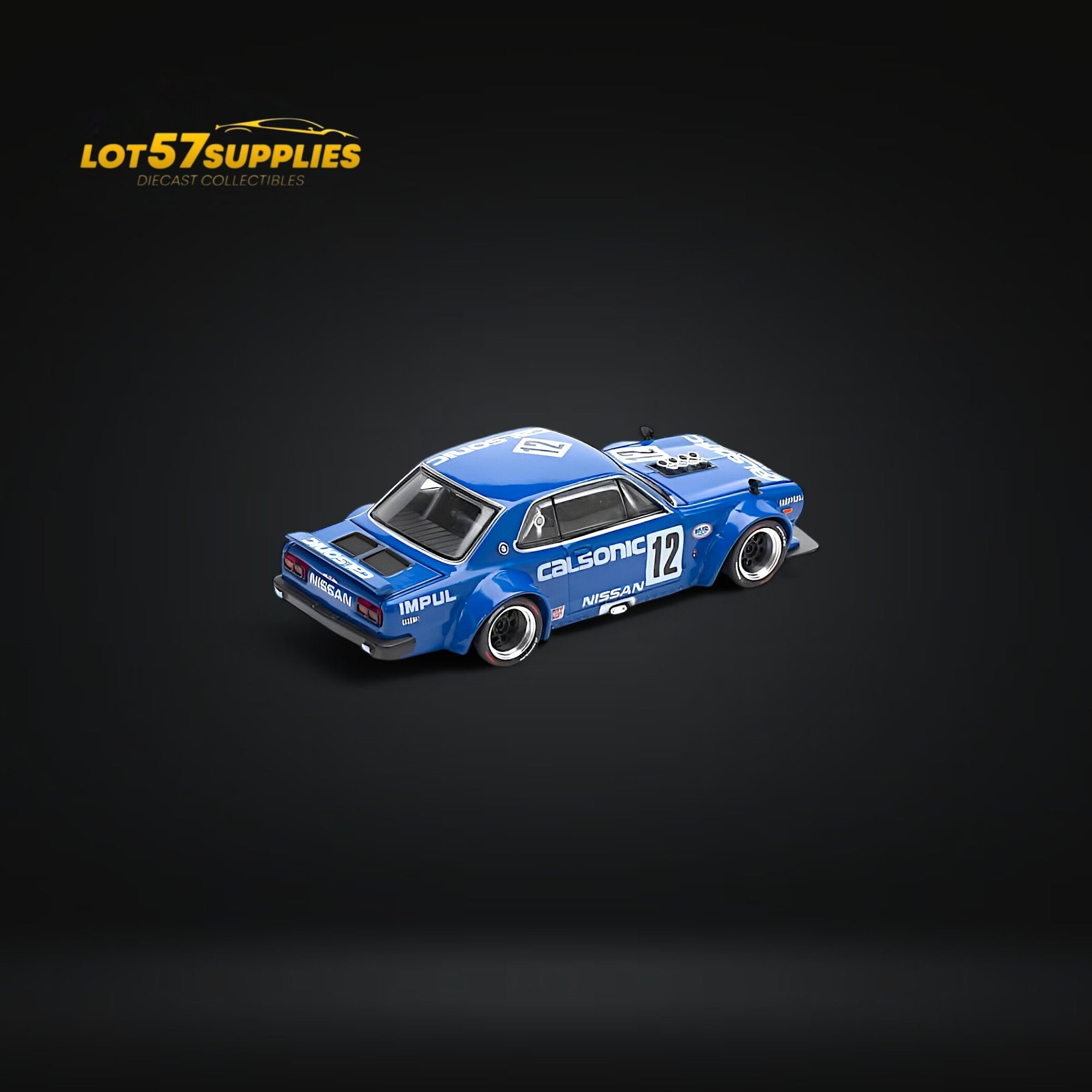 (Pre-Order) PopRace Skyline GT-R V8 Drift (Hakosuka) - Calsonic Blue 1:64