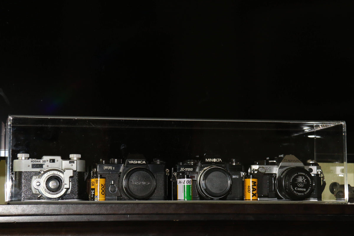 Versatile Acrylic Display Case with Slide Back and Size Options