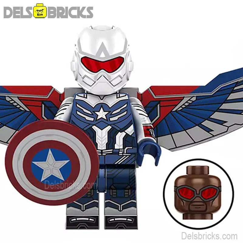 Captain America sam Wilson Avengers Lego Minifigures Custom Toys 1