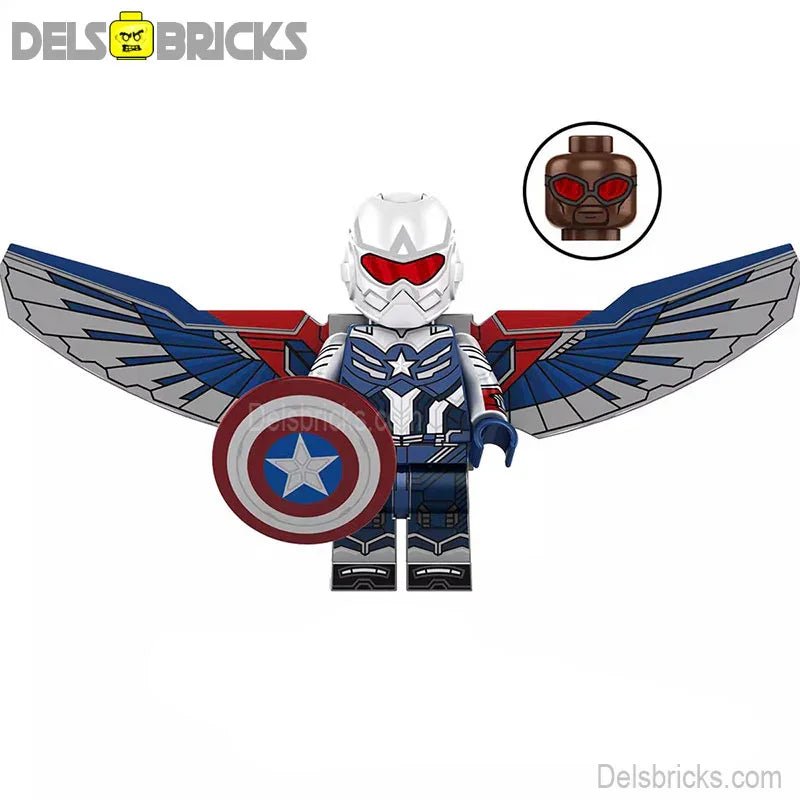 Captain America sam Wilson Avengers Lego Minifigures Custom Toys 1