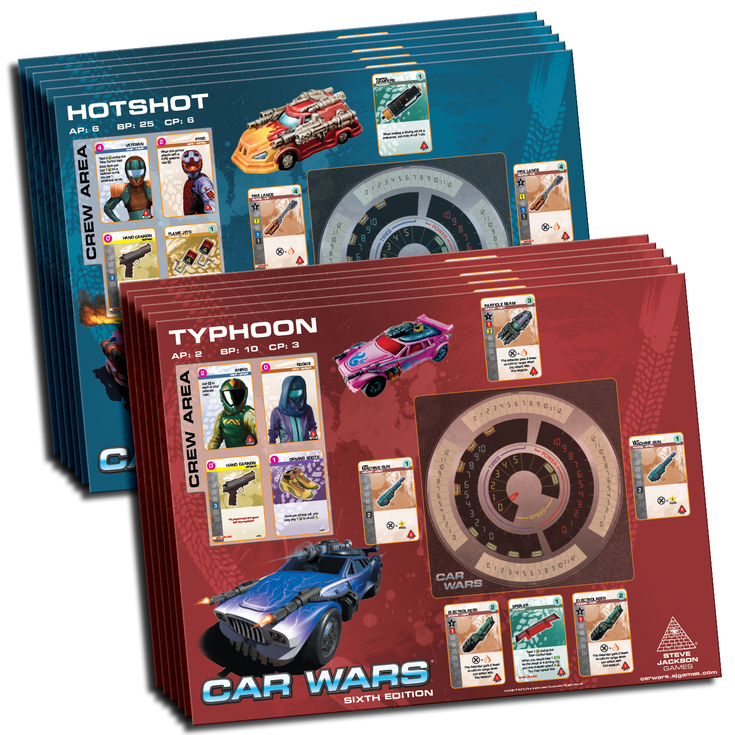 Car Wars - Two Player Starter Set: Blue / Green - Board Game