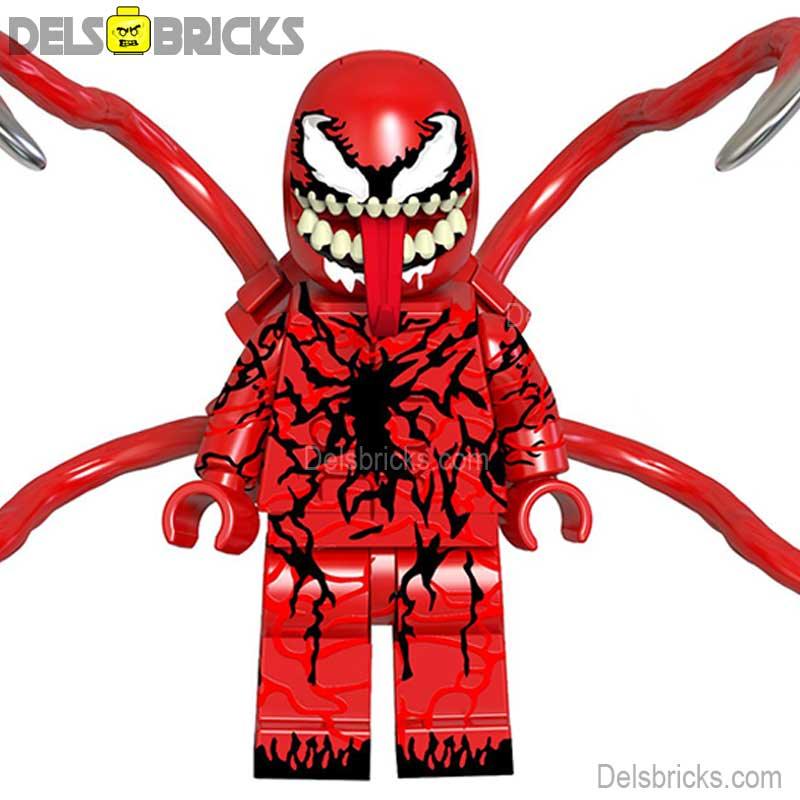 Carnage from Venom, Spider-Man Lego Minifigures Custom Toys 3
