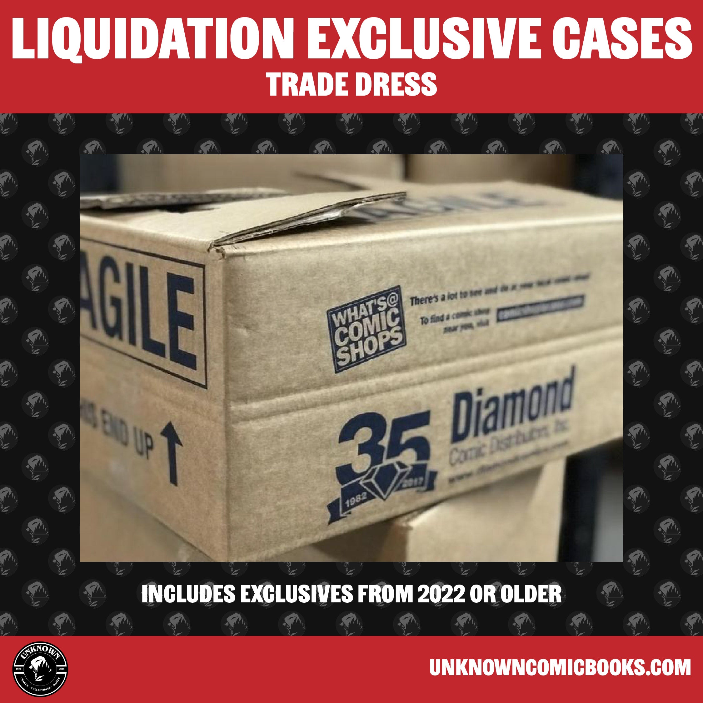 LIQUIDATION EXCLUSIVE CASE OF EXCLUSIVES COMIC BOOKS [TRADE DRESS] ESTIMATED 120+ COMICS [07/30/2025]