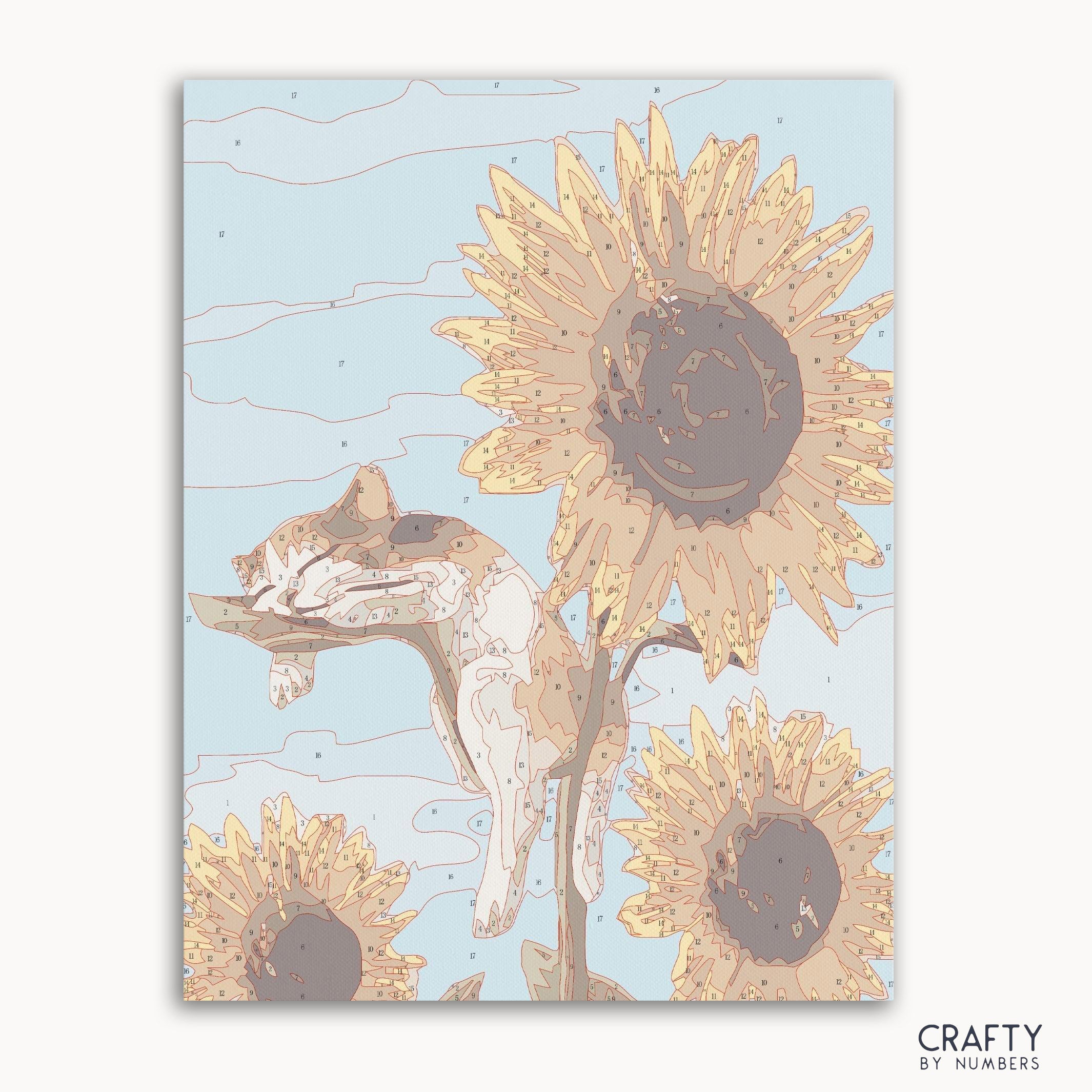 Cat Sleeping on Sunflower
