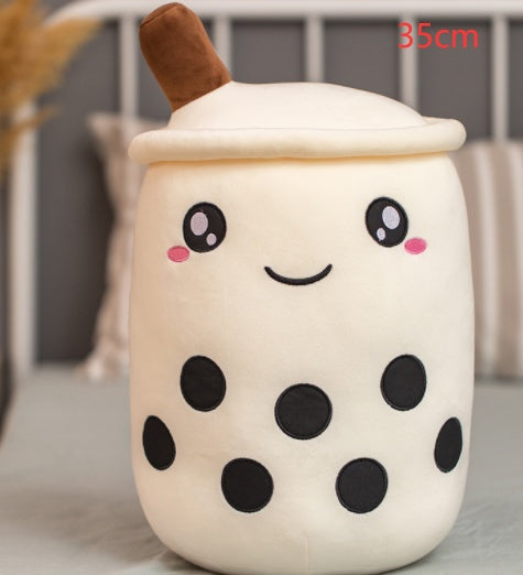 Plush Boba Tea Pillow – Soft Stuffed Bubble Tea Cup Cushion Gift