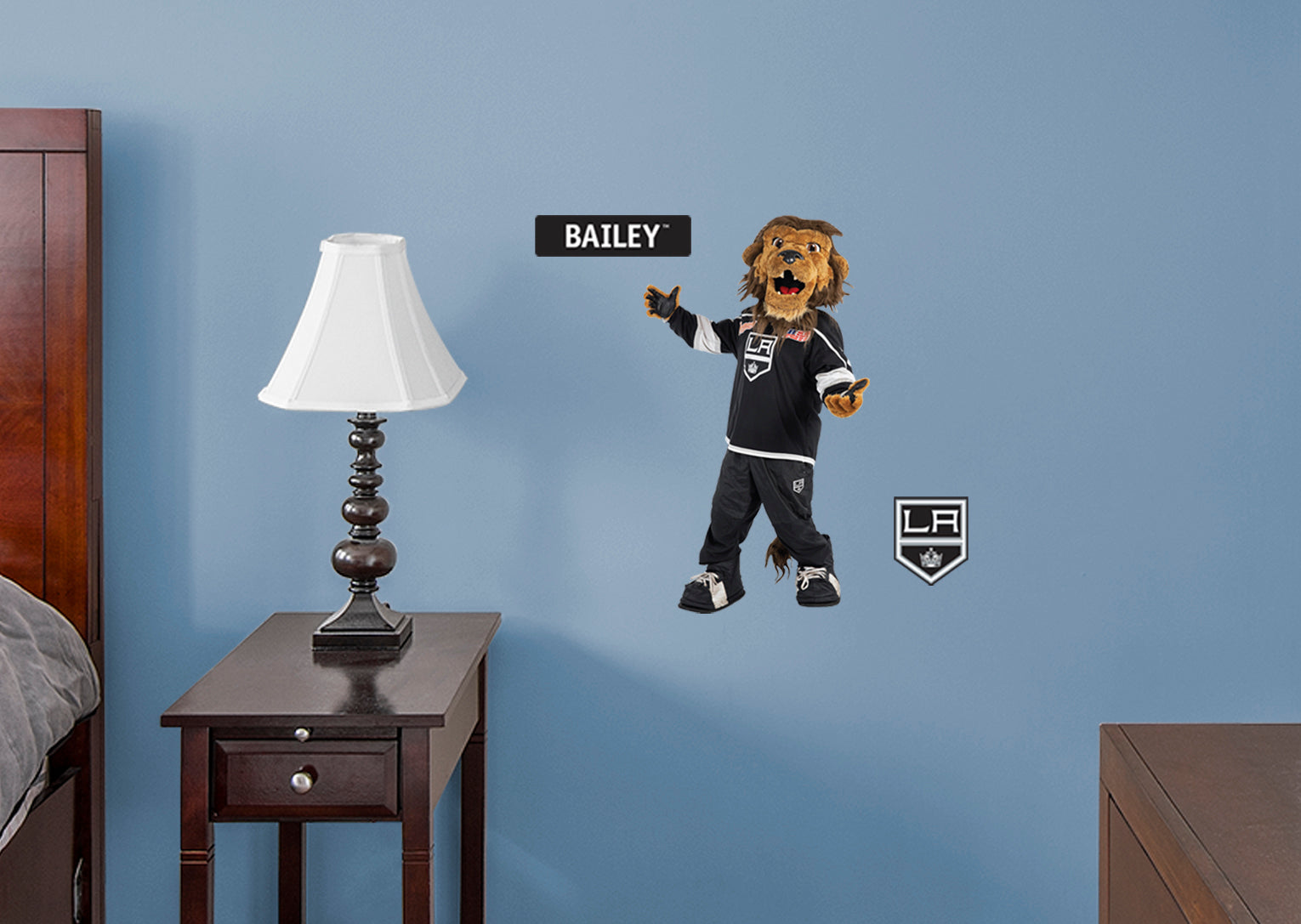 Bailey Mascot - RealBig Collection - Official NHL - Los Angeles Kings - Reusable Vinyl Wall Decals