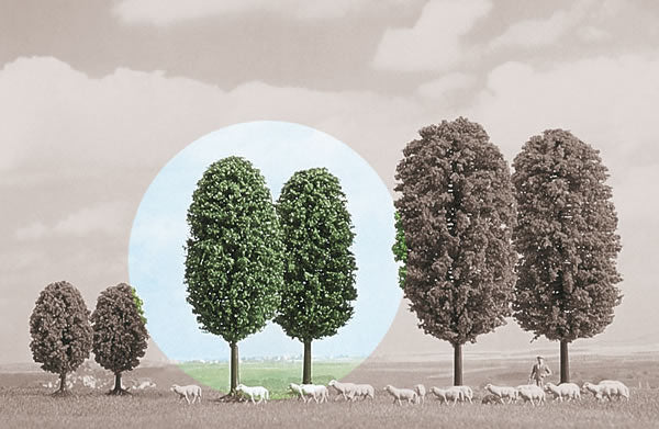 Busch 6052 A Scale Deciduous Trees -- 3-1/8" 8cm Tall pkg(2)