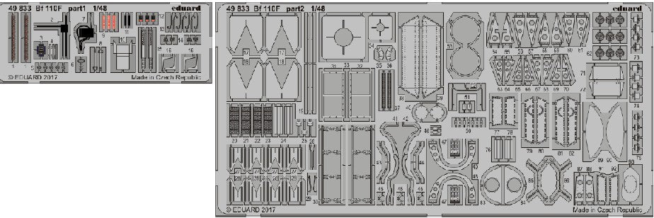 Eduard 49833 1/48 Aircraft- Bf110F for EDU (Painted)