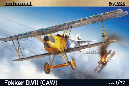 Eduard 70131 1/72 WWI Fokker D VII (OAW) German BiPlane Fighter (Profi-Pack Plas