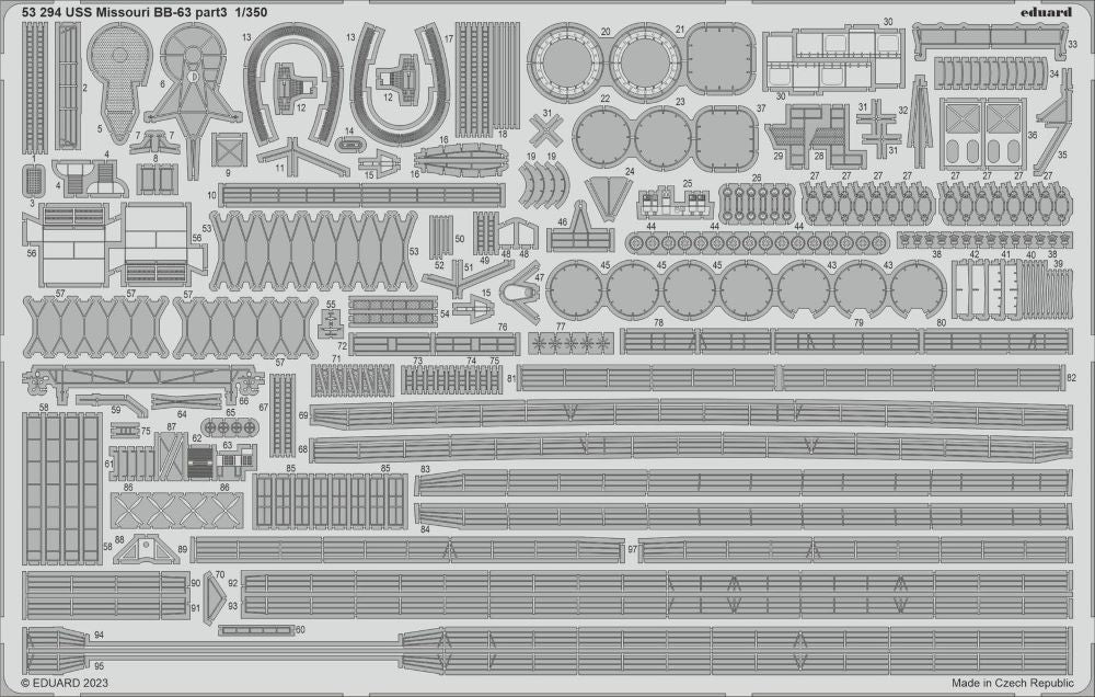 Eduard 53294 1/350 Ship- USS Missouri BB63 Part 3 for HBO