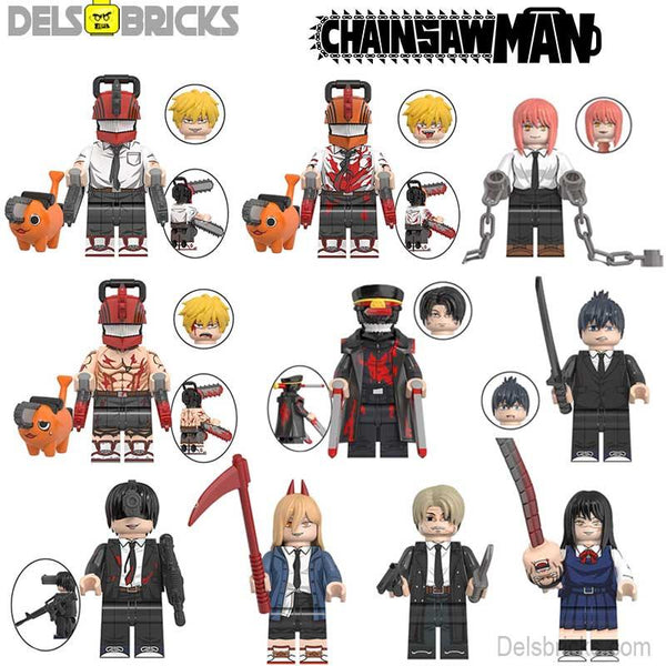 ちぃーこ Chainsaw Man Anime Set of 10 Lego Minifigures