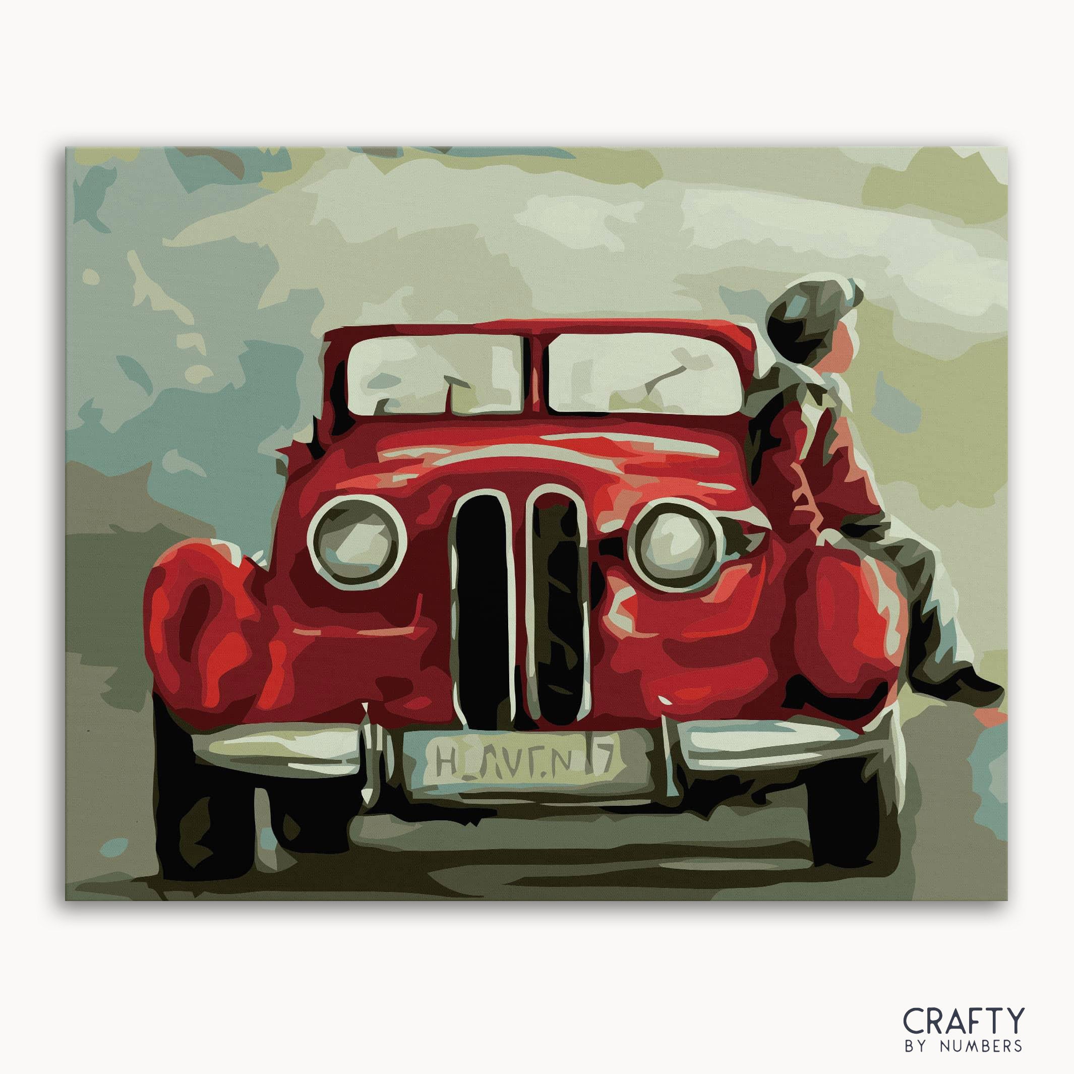 Child Waiting On Antique Car