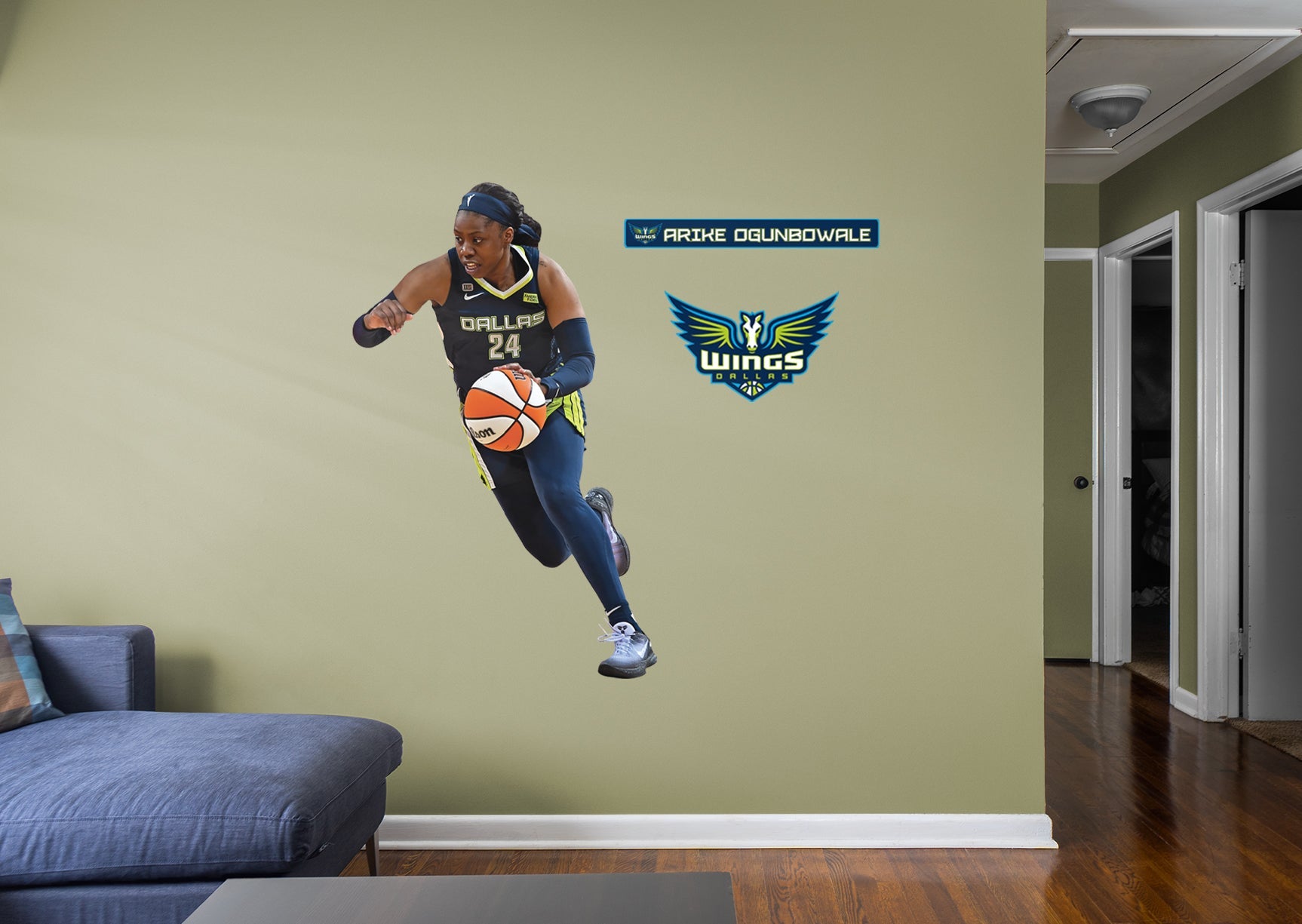 Arike Ogunbowale - RealBig Collection - Official WNBA - Dallas Wings - Reusable Vinyl Wall Decals