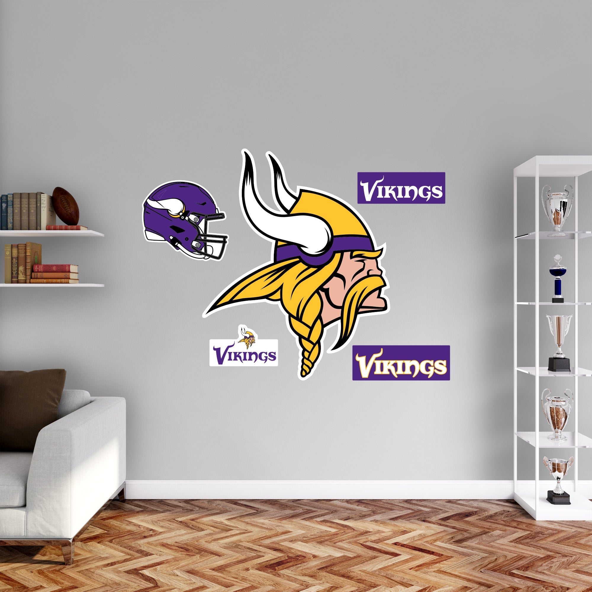 Minnesota Vikings - RealBig Logo Collection - Official NFL - Reusable Vinyl Wall Decals