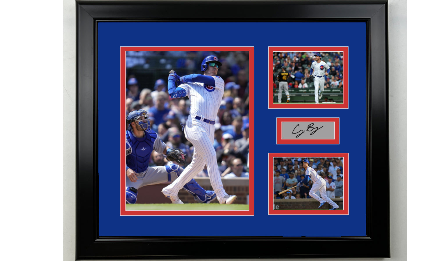 Framed Cody Bellinger Chicago Cubs Facsimile Laser Engraved Signature Baseball 14x11 3 Photo Collage