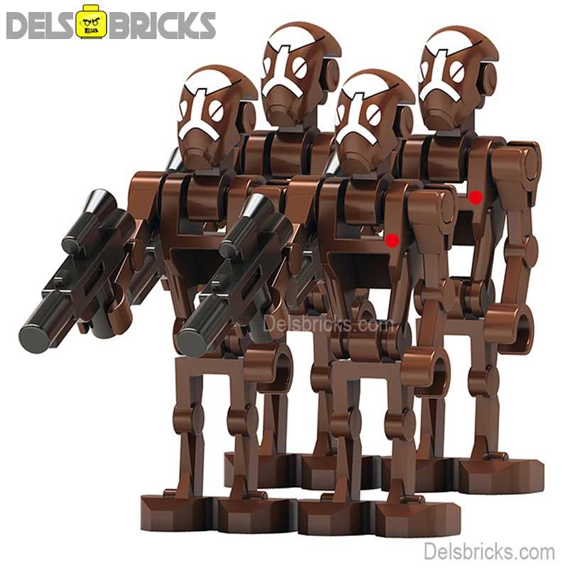 Commando Battle Droid Captain set of 4 Star Wars Lego Minifigures Custom Toys