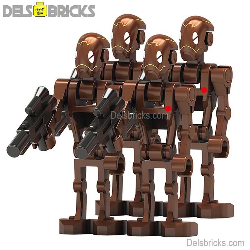 Commando Battle Droids set of 4 Star Wars Lego Minifigures Custom Toys