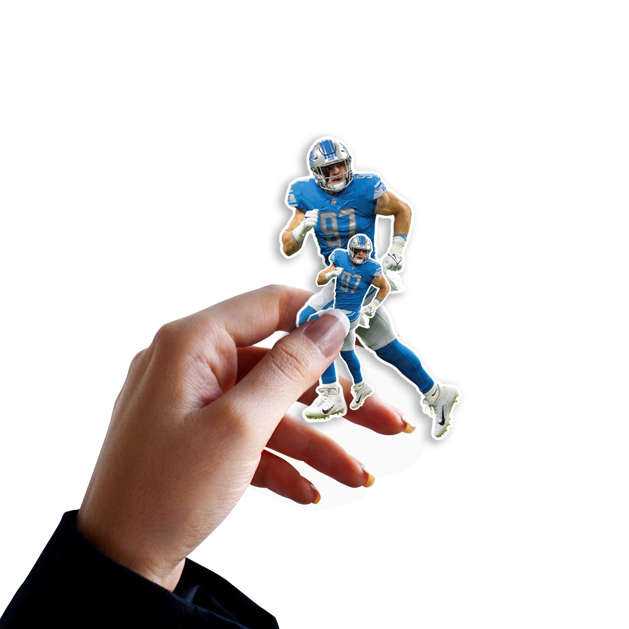 Aidan Hutchinson - 5 Minis (Mixed Sizes) - Official NFL - Detroit Lions - Reusable Vinyl Decals