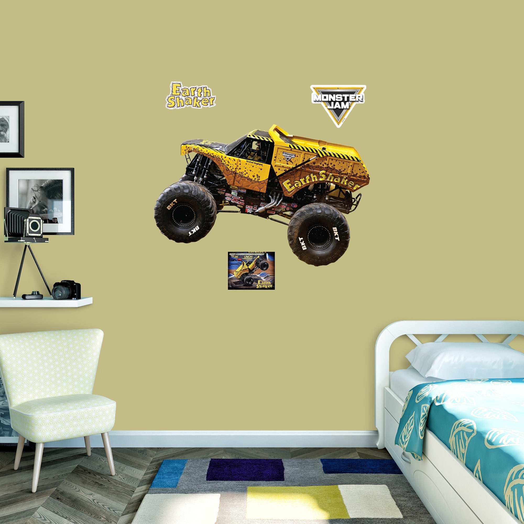EarthShaker - Monster Jam - RealBig Collection - Official Monster Jam - Reusable Vinyl Wall Decals