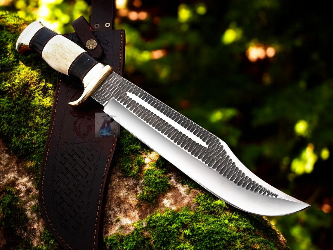 Crocodile Dundee Bowie – 16" D2 Forged Steel with Leather Sheath