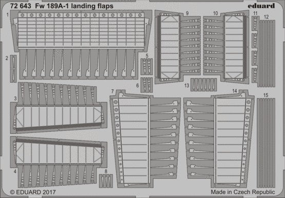 Eduard 72643 1/72 Aircraft- Fw189A1 Landing Flaps for ICM