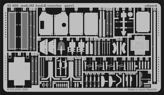 Eduard 35836 1/35 Armor- StuG III Ausf B Exterior for TAM