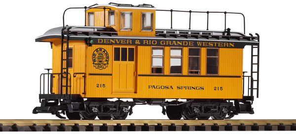 PIKO 38602 G Scale D&RGW Drovers Caboose 215, Yellow