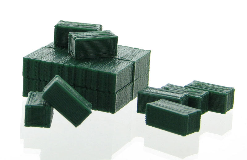 3D To Scale 64-306-GR 1/64 Scale Square Hay Bales - 8 Individual 16 As
