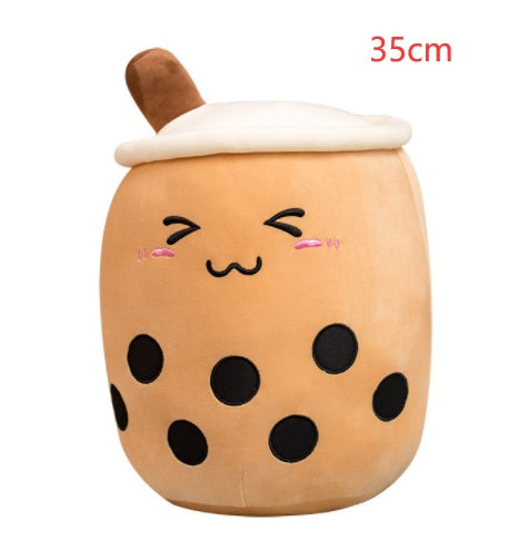 Plush Boba Tea Pillow – Soft Stuffed Bubble Tea Cup Cushion Gift
