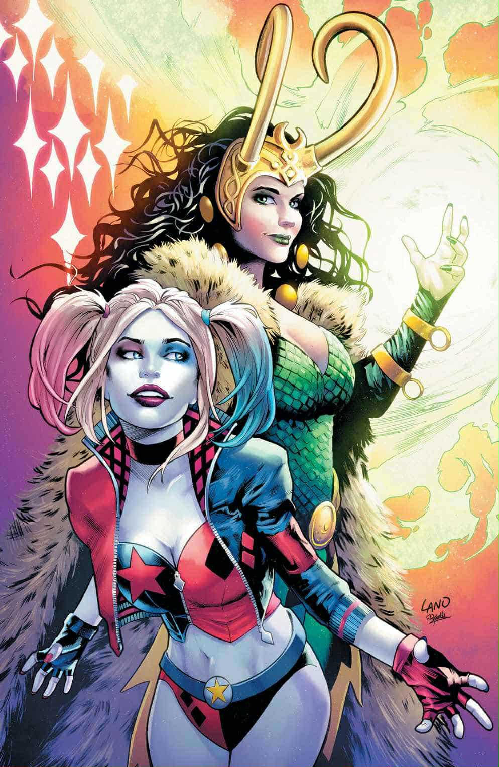 MARVEL DC: DEADPOOL BATMAN #1 GREG LAND EXCLUSIVE VIRGIN VAR HARLEY QUINN ENCHANTRESS [09/24/2025]