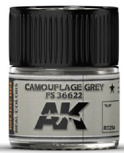 AK Interactive RC254 Real Colors: Camouflage Grey FS36622 Acrylic Lacquer Paint 10ml Bottle