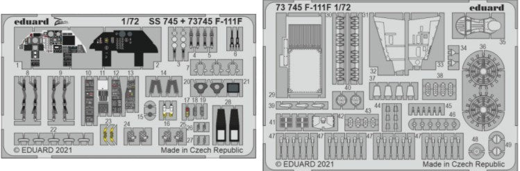 Eduard 73745 1/72 Aircraft- F111F for HSG & Hobby 2000 (Painted)