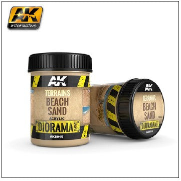 AK Interactive 8019 Diorama Series: Terrains Beach Sand Texture Acrylic 250ml Bo