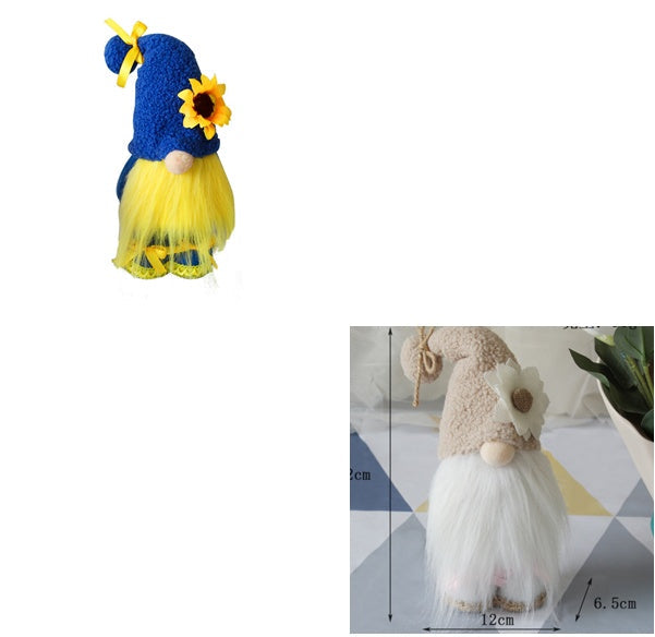 Bee-Themed Faceless Doll – Decorative Plush Toy with Long Legs