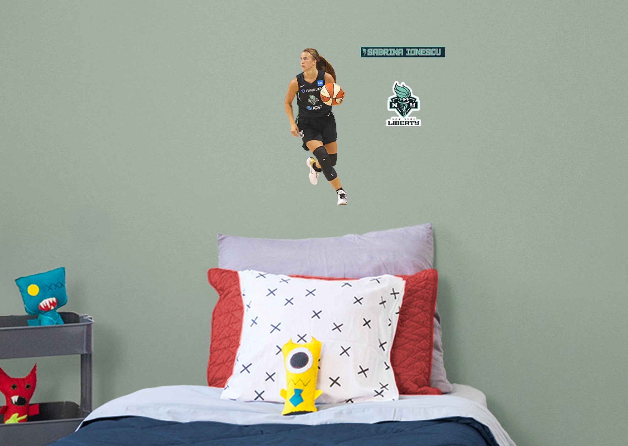 Sabrina Ionescu - RealBig Collection - Official WNBA - New York Liberty - Reusable Vinyl Wall Decals