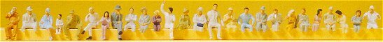 Preiser 14404 HO Scale Bus Driver & Passengers -- pkg(26)