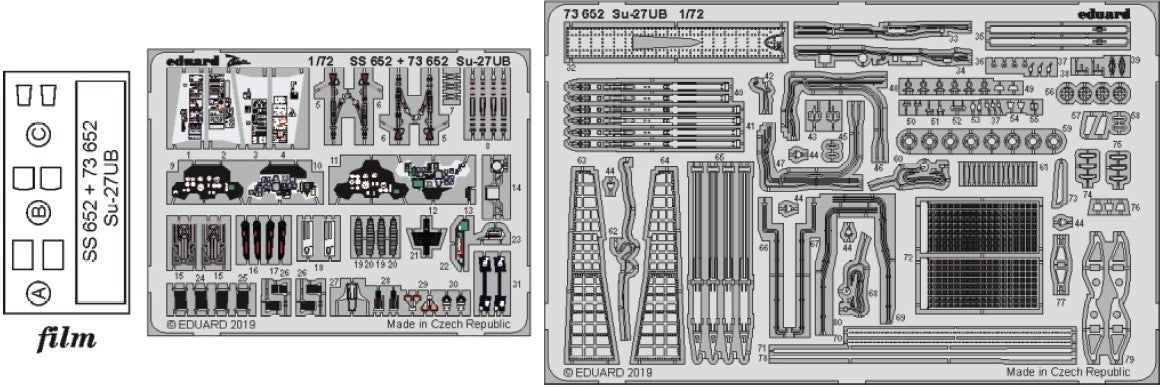 Eduard 73652 1/72 Aircraft- Su27UB for ZVE (Painted)