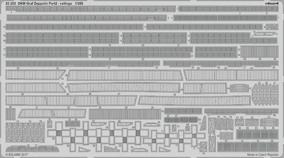 Eduard 53205 1/350 Ship- DKM Graf Zeppelin Railings Pt.2 for TSM (D)