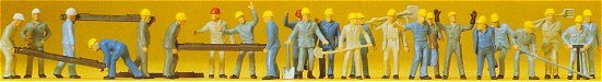 Preiser 14403 HO Scale Railroad Personnel -- Track Workers